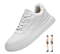YDRABFLE Scarpe Sportive Sneaker Man Elevator Scarpe Altezza Aumentare Shole 8 Cm Scarpe più Alte Bianche Uomini Leisure Comode Sport Traspiranti-8 Cm Bianco-43