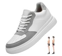 YDRABFLE Scarpe Sportive Sneaker Man Elevator Scarpe Altezza Aumentare Shole 8 Cm Scarpe più Alte Bianche Uomini Leisure Comode Sport Traspiranti-Whitegray 8Cm-42