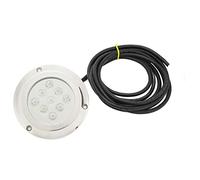 YDRCESMI Yacht Luce Subacquea LED Ad Alta Luminosità Illuminazione Marina Lampa Piscina 12V 24V Vetro Temperato IP68 Impermeabile Cupola di Mare Nuoto (RGB)