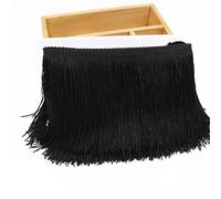 YdseozOA 10M 15CM Nappa di Pizzo Nastro Decorativo Fai da Te Abito da Ballo Latino Decorazione Costume Accessorio Nastro di Pizzo-Nero