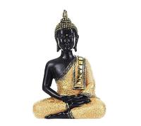 YdseozOA Buddha in Resina Tailandese Che medita la Pace, l'armonia, la Statua, la casa, L'Ufficio, la scrivania, l'India, Il Buddismo Religioso, la Scultura, l'ornamento Artigianale (Oro)