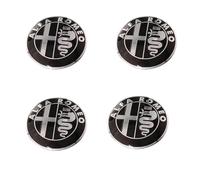 YdSoo Adesivi 3D Stickers Auto Coprimozzo per Alfa Romeo Giulia 2016-2022 2023, Logo Silicone Autoadesivo Stemma Adesivo Copricerchi Tappi Ruote Coprimozzi Auto Styling Accessori,Black56mm
