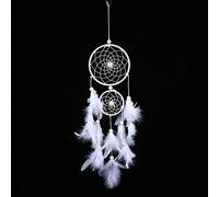 YDuupxe Acchiappasogni, Decorazione Bianca da Appendere Alla Parete Fatta a Mano con Perline e Ciondolo, per la Decorazione della Sala Studio Dell'auto per la Finestra di Casa