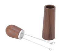 YDuupxe Agitatore per caffè con Base in Legno, Aghi in Acciaio Inossidabile Strumento per la Distribuzione del caffè per la Produzione di Birra in Casa e Al Ristorante (Gancio curvo)