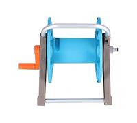 YDuupxe Carrello per Tubo da Giardino con Avvolgitubo, Organizzatore per Portatubo in Alluminio per Tubo da 30 M, Carrello di Stoccaggio Stabile con Spinta Manuale per Prati Giardini Cortili