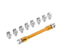 YDuupxe Chiave per Raggi per Moto, Set di Chiavi CNC per 5.0 5.2 .4 .6 .8 6.0 .2 .4 8 con Punte Intercambiabili, Adatta Alla Maggior Parte delle Moto (B(oro))