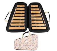 YDuupxe Glockenspiel a 16 Note, Xilofono in Alluminio con Custodia, Perfetto per lo Sviluppo Musicale dei Bambini e il Legame Genitore-figlio (Colore rosa albicocca)