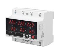 YDuupxe Protezione di Tensione Regolabile Stabilizzatore di Uscita Tensione Protezione da Sovracorrente Montaggio su Guida DIN Home Office AC120V-300V 63A 3 Fasi 3 Fili 4 Fili