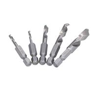 YDuupxe Punte Trapano Esagonali, Set 5 Pezzi in Acciaio Rapido 3/32 1/8 3/16 1/4 5/16 in Codolo Esagonale, Design Punta Standard, Supporto per la Lavorazione del Legno, Ampio Utilizzo