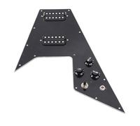 YDuupxe Set di Battipenna Caricato per Chitarra Flying V Precablato con Interruttore Diviso a 4 Bobine e Mini Humbucker per Configurazione HH Ed Effetto Balbuzie Rapido
