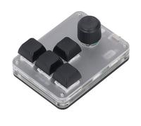 YDuupxe Tastiera a 4 Tasti e 1 Manopola Tastiera Meccanica Macro con una Sola Mano Mini Gioco USB Programmabile con Luce RGB, Nera