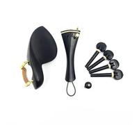 YDVGERTH Accessori per Violino 4/4 Accessori per Violino Ebano Intarsiato Anello di Bosso Pioli per Pianoforte Cordiera Mentoniera Coda Chiodo Set di Accessori per Violino