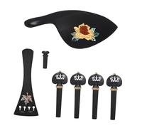YDVGERTH Accessori per Violino 4 Pezzi Accessori per Violino Tirare Corda Piastra Corda Albero Coda Chiodo Guancia Resto per Parti di Strumenti di Violino 4/4-3/4(A)