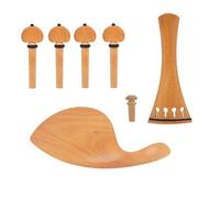 YDVGERTH Accessori per Violino Kit per Violino Cordiera Piroli Mentoniera in Legno di Rosa Classico Lucido Raccordo per Accessori per Violino 4/4 3/4