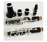 YDVGERTH Corpo in Ebano Chiavi Placcate in Argento Clarinetto Tono C Strumenti A Fiato con Accessori