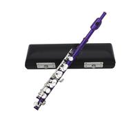 YDVGERTH Flauto traverso Strumento Musicale A Fiato Viola Piccolo 16 Fori+Chiave Mi Mezzo Flauto in Rame Bianco con Scatola in Pelle