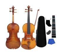 YDVGERTH Violino Violino Professionale 4/4 3/4 1/2 Strisce Violino Acustico Luminoso Principiante Amante della Musica Violino con Arco Custodia(1/2)
