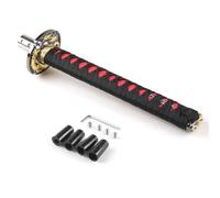 YDXHERTA Pomello Del Cambio Universale Per Spada Samurai Da 260 Mm Pomello Del Cambio Per Coltello Katana Samurai Con Adattatori LC101589 Pezzi Di Ricambio(Black with Red)