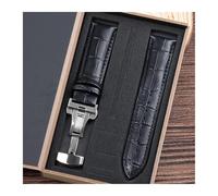 YDYAENIO Cinturino Pelle PU Leather Watch Straps with Box WatchBand 14mm 16mm 18mm 20mm 21mm 22mm 24mm Watch Bracelet Butterfly Clasp Wristband Belt(Color 17,22mm)