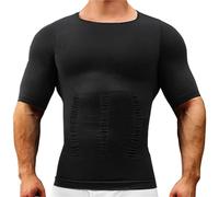 YDYAENIO Maglietta Compressione Uomo Canotta Modellante for Uomo, Snellente, for Pancia e Addome, brucia Grassi, Corsetto(Black,L)