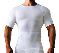 YDYAENIO Maglietta Compressione Uomo Canotta Modellante for Uomo, Snellente, for Pancia e Addome, brucia Grassi, Corsetto(White,M)