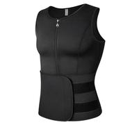 YDYAENIO Maglietta Compressione Uomo Canottiera Modellante for Uomo, Gilet da Sauna, Intimo Dimagrante, Maglietta brucia Grassi, Canottiera(Single Belt Black,3XL)