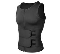 YDYAENIO Maglietta Compressione Uomo Canottiera Modellante for Uomo, Gilet da Sauna, Intimo Dimagrante, Maglietta brucia Grassi, Canottiera(Two Belt Black,XL)
