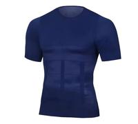 YDYAENIO Maglietta Compressione Uomo Guaina Dimagrante for Uomo, Modellante, a Compressione, for Il Fitness, Biancheria Intima, brucia Grassi, Corsetto Addominale(Blue,2XL)