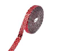 YDYAENIO Rhinestone Ribbon Nastro con Strass rettangolari Multicolor Hot Fix da 1 Metro, Nastro Autoadesivo Diamanti in Cristallo, Glitter, Cintura Fai Te per Decorazioni di Compleanno(Red)