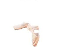 YDYAENIO Scarpe da Ballo in Tela con Suola Divisa in Pelle Scamosciata for esercitarsi in Ragazze e Donne, Abbigliamento da Ballo, Calzature, Pantofole, Palestra, Yoga, Jazz(Beige,24)