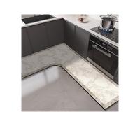 YDYAENIO Tappeto Angolare Doccia Tappetino da cucina in PVC a forma di L, assorbente, lavabile, antiscivolo, for olio, tappetini for piedi, Alfombra Cocina(Color 4,1pc 100x150x45cm)