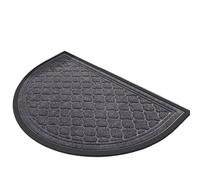 YDYAENIO Zerbino Semicircolare Tappetini for porte a mezza luna assorbenti for esterni Trappola for sporco lavabili for carichi pesanti for in gomma antiscivolo for interni(Grey,43.3x75cm)