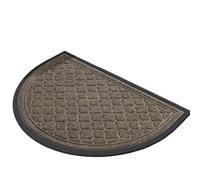 YDYAENIO Zerbino Semicircolare Zerbini a mezza luna in gomma antiscivolo for ingresso Trappola di sporco Zerbino assorbente Tappetino facile da lavare(Brown,81.5x119.5cm)
