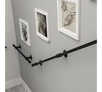 YDYFC Corrimano per Banister Scala 1 2 3 4 5 6 Metri, ringhiera delle Scale |Kit di Supporto per ringhiera Scale per Interni Ambientazione Esterna Passi |Design del Tubo dell'Acqua in Ferro battuto