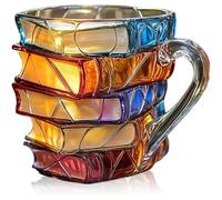 YDZYFFS 300ML Mug Divertenti - 3D Tazze Colazione - Tazza Da Caffè Originale A Forma Di Libro Dipinto, Una Graziosa Tazza Da Caffè In Vetro, Per Insegnanti, Compagni Di Classe, Boccale Di Birra(B)