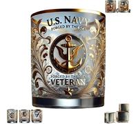 YDZYFFS 3D Tazze Colazione - Mug Divertenti, Bicchiere Da Whisky Da 300 Ml In Omaggio Ai Veterani, Bicchiere Da Vino Originale Splendidamente Inciso Da 10 Once, Regalo Per Veterani Dell'esercito(D)