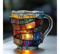 YDZYFFS 3D Tazze Colazione - Mug Divertenti, Una Graziosa Tazza Da Caffè In Vetro, Per Insegnanti, Tazza Da Caffè Originale A Forma Di Libro Dipinto, Compagni Di Classe, Boccale Di Birra(C)