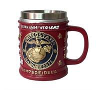YDZYFFS 400ML Tazze Colazione - Mug Divertenti, Tazza commemorativa militare 3D per il 250° anniversario, squisita tazza da 400 ml con tema militare, tazza da caffè unica fatta a mano(Red)