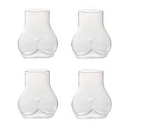 YDZYFFS 4PCS Tazze Colazione - 450ML Mug Divertenti, Bicchieri In Vetro A Forma Di Corpo 3D, Bicchieri Da Birra, Bicchieri Da Whisky, Bicchieri Trasparenti Divertenti Da Bere(Transparent)
