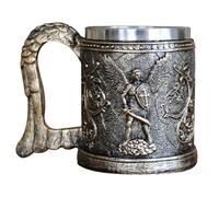 YDZYFFS Tazze Colazione - Mug Divertenti, Boccale Da Birra In Rame Con Angelo Soldato Vichingo Medievale 3D, Con Ali Decorate, Tazza Da Caffè In Acciaio Inossidabile, Regalo Per Decorazioni Da Bar