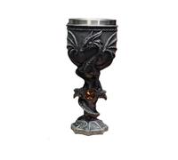 YDZYFFS Tazze Colazione - Mug Divertenti, Calice Con Drago Fantasy 3D, Bicchiere Da Vino Con Drago Creativo, Bicchiere Stereoscopico Con Stelo Raffigurante Un Guerriero Drago(Gray)
