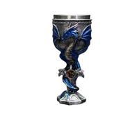 YDZYFFS Tazze Colazione - Mug Divertenti, Calice Con Drago Fantasy 3D, Bicchiere Da Vino Con Drago Creativo, Bicchiere Stereoscopico Con Stelo Raffigurante Un Guerriero Drago(Blue)