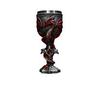 YDZYFFS Tazze Colazione - Mug Divertenti, Calice Con Drago Fantasy 3D, Bicchiere Da Vino Con Drago Creativo, Bicchiere Stereoscopico Con Stelo Raffigurante Un Guerriero Drago(Red)