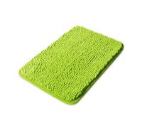 Yeaban Piccolo tappeto da bagno in ciniglia, tappetino da bagno assorbente e lavabile, antiscivolo, in peluche e morbido, per bagno, doccia, lavandino (30,5 x 45,7 cm, verde lime)