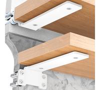 Yeabett 4 supporti per scaffali, 15 cm, carico pesante, 75 kg, colore: bianco