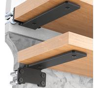 Yeabett 4 supporti per scaffali, 15 cm, carico pesante, 75 kg, colore: nero