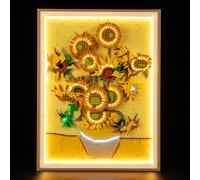 YEABRICKS Kit Luci a LED per-31215 Art Vincent van Gogh - Girasoli Modello da Costruire (esclusi i kit di costruzione)