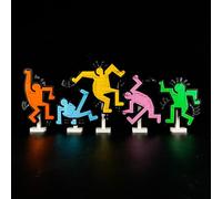 YEABRICKS Kit Luci a LED per-31216 Art Keith Haring - Figure danzanti Modello da Costruire (esclusi i kit di costruzione)