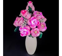 YEABRICKS Luce a LED per Lego-10374 Botanical Bouquet di rose rosa modello di blocchi di costruzione (set da costruzione non incluso)