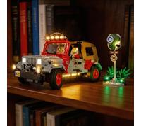 YEABRICKS Luce a LED per Lego 77984 Jurassic World Jurassic Park Jeep Wrangler Building Blocks Model (set di blocchi da costruzione non incluso)